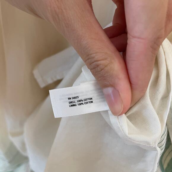 GAP - 90s Y2K Cream Cotton Pleated Peasant Midi Dress - Picture 9 of 10